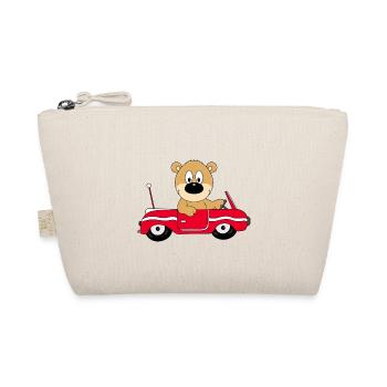 TEDDY - TEDDYBÄR - AUTO - TIER - KIND - BABY - Bio-Täschchen - Natur - Vorne