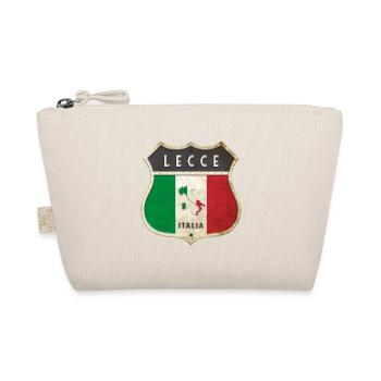 Lecce Italy Coat of Arms Flags Design - Organic Pouch - nature - Front