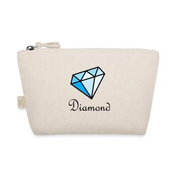 Blue Geometric Diamond - Organic Pouch - nature - Front