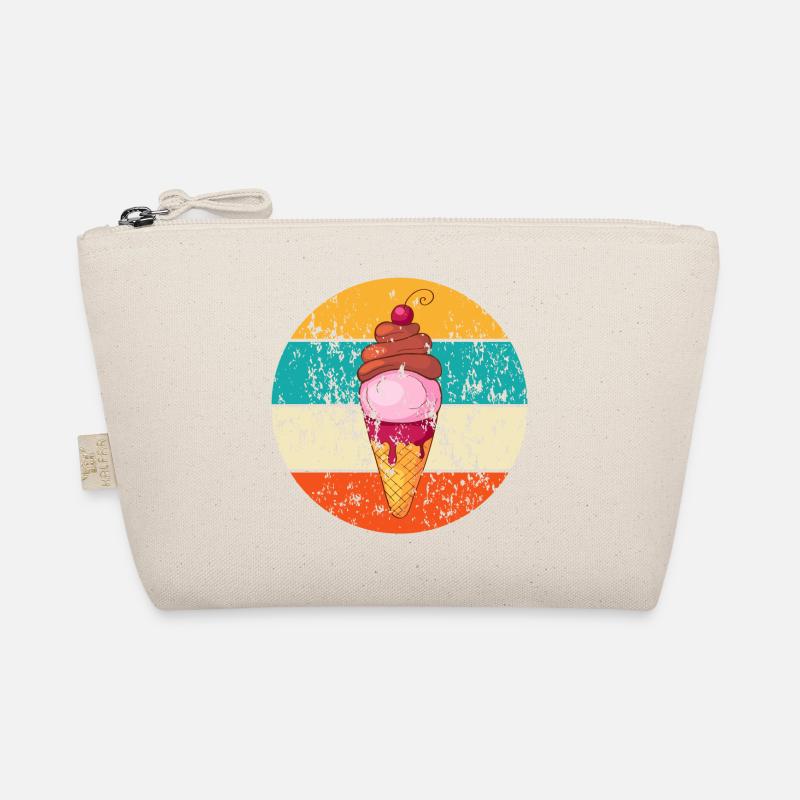 Vintage Retro Eistüte Waffeleis - Bio-Täschchen - Natur