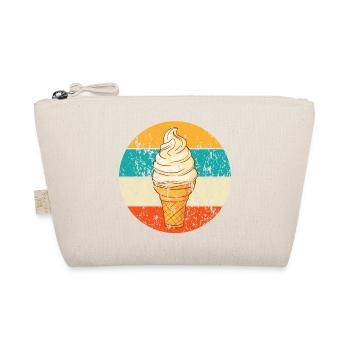 Vintage Retro Eistüte Softeis - Bio-Täschchen - Natur - Vorne