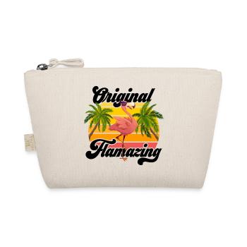Original Flamazing Flamingo Summer Party Celebrations - Organic Pouch - nature - Front