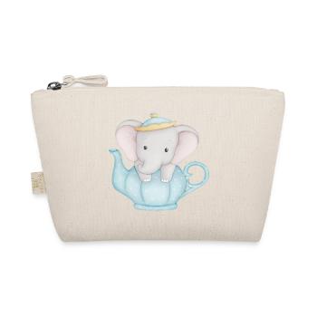 cute elephant in teapot - Organic Pouch - nature - Front