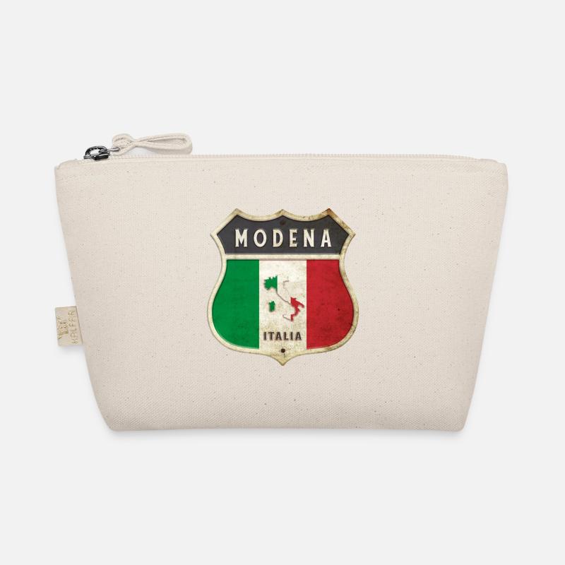 Modena Italien Wappen Flaggen Design - Bio-Täschchen - Natur