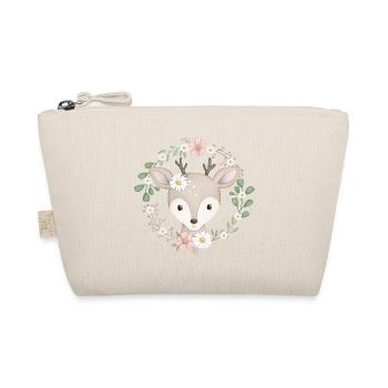 sweet deer in a wreath of flowers - Organic Pouch - nature - Front