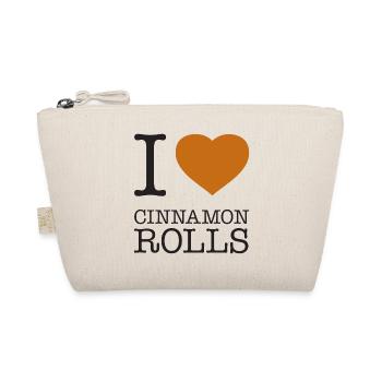 I LOVE CINNAMON ROLLS Zimtrollen Fika - Organic Pouch - nature - Front