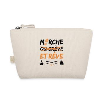 MARCHE ET RÊVE ! (randonnée, trek) noir - Trousse biologique - nature - Devant
