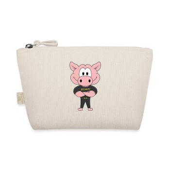 SCHWEIN - PIG - SECURITY - BODYGUARD - TIER - Bio-Täschchen - Natur - Vorne