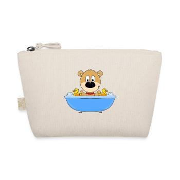 BADEWANNE - BADEN - TEDDYBÄR - KIND - BABY - Bio-Täschchen - Natur - Vorne
