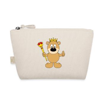 TEDDYBÄR - BÄR - TEDDY - KÖNIG - KÖNIGIN - Bio-Täschchen - Natur - Vorne