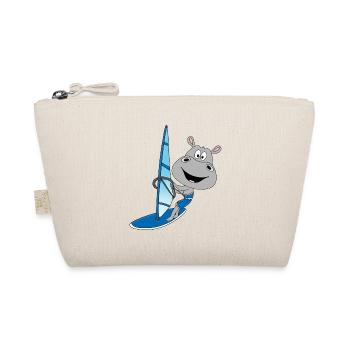 NILPFERD - HIPPO - FLUSSPFERD - WINDSURFER - TIER - Bio-Täschchen - Natur - Vorne
