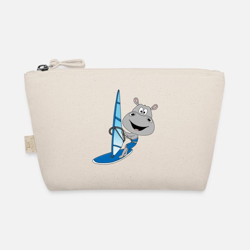 NILPFERD - HIPPO - FLUSSPFERD - WINDSURFER - TIER Bio-Täschchen