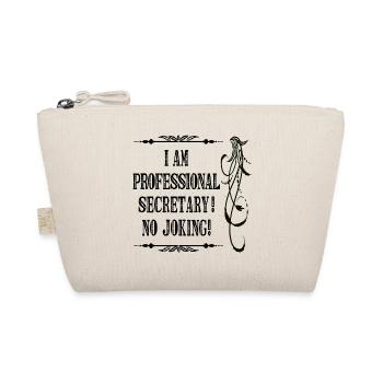 I Am Professional Secretary Kein Witz - Black Font - Bio-Täschchen - Natur - Vorne