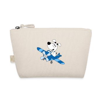 HUND - FLUGZEUG - TIER - KIND - BABY - Bio-Täschchen - Natur - Vorne