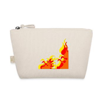 flammen Eckmuster, cooles naturmuster, beliebt - Bio-Täschchen - Natur - Vorne