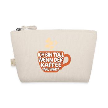 Cool Statement Kaffee Koffein Kaffeeliebhaber - Bio-Täschchen - Natur - Vorne