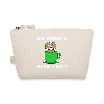Kaffee Hund Kaffeetasse Statement Kaffeeliebhaber - Bio-Täschchen - Natur - Vorne