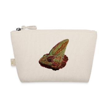 Reptilien designs, Chameleonkopf, freizeitkleidung - Bio-Täschchen - Natur - Vorne