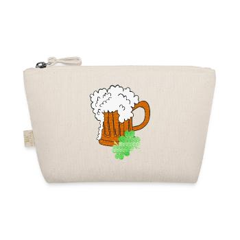 Kleeblätter, Bierkrug, St. Patrick´s Day - Bio-Täschchen - Natur - Vorne