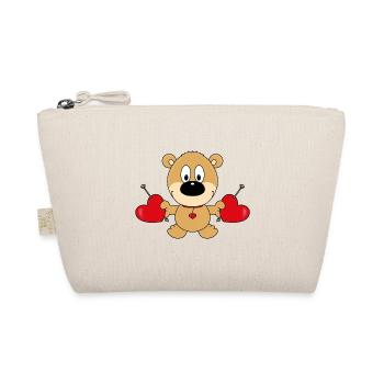 TEDDY - TEDDYBÄR - BÄR - LIEBE - LOVE - Bio-Täschchen - Natur - Vorne