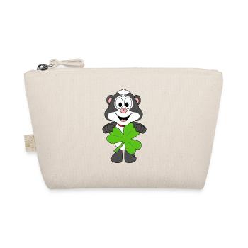 STINKTIER - SKUNK - KLEEBLATT - SHAMROCK - Bio-Täschchen - Natur - Vorne