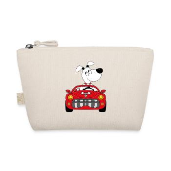 HUND - AUTO - CABRIO - MOTORSPORT - TIERISCH - Bio-Täschchen - Natur - Vorne