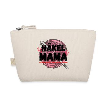 Häkelmama! Häkeln Mutter rosa Herz rot pink Mama - Bio-Täschchen - Natur - Vorne