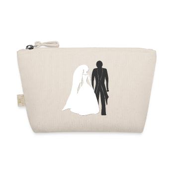 Hochzeits shirt, brautpaar, originelle hochzeit - Bio-Täschchen - Natur - Vorne
