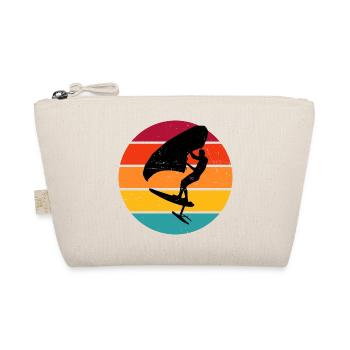 wingfoil hydrofoil wingsurf Damen Herren foilwing - Bio-Täschchen - Natur - Vorne