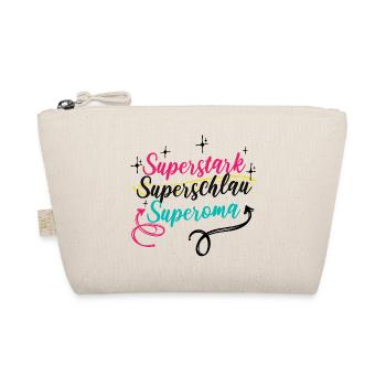 Oma Großmutter Superoma Alte Frau Spruch - Bio-Täschchen - Natur - Vorne