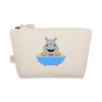 NILPFERD - FLUSSPFERD - BADEWANNE - KIND - BABY - Bio-Täschchen - Natur - Vorne