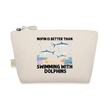 With Dolphins Swimming Dolphin Ocean Sea Mammal - Organic Pouch - nature - Front