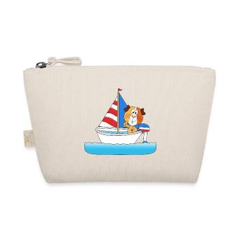 SEGELN - BOOT - SCHIFF - MEERSCHWEINCHEN - TIER - Bio-Täschchen - Natur - Vorne