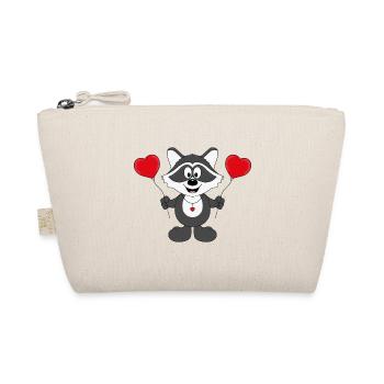 WASCHBÄR - LIEBE - TIER - KIND - BABY - Bio-Täschchen - Natur - Vorne