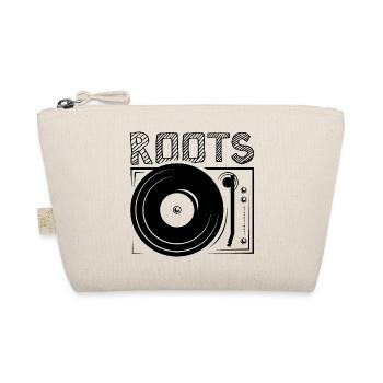 roots dj icon turntable icon logo graphic - Organic Pouch - nature - Front