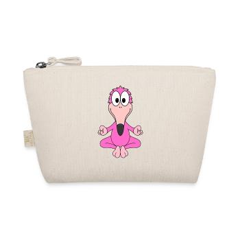 FLAMINGO - YOGA - PILATES - TIER - KIND - BABY - Bio-Täschchen - Natur - Vorne