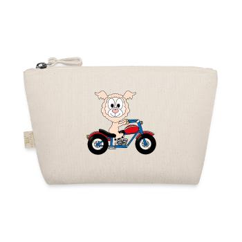 MOTORRAD - LAMA - ALPAKA - TIER - KIND - BABY - Bio-Täschchen - Natur - Vorne