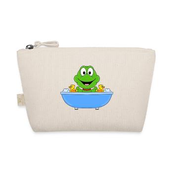 FROSCH - BADEWANNE - TIER - KIND - BABY - Bio-Täschchen - Natur - Vorne