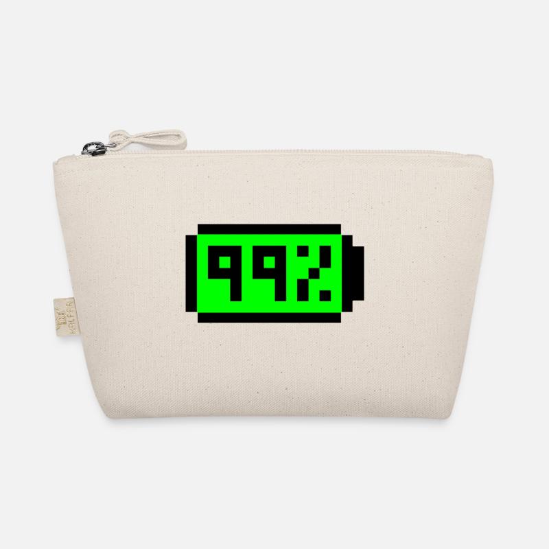 Battery 99% Pixel Art Organic Pouch