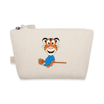 TIGER - HEXE - HEXENBESEN - TIER - KIND - BABY - Bio-Täschchen - Natur - Vorne