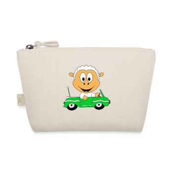 SCHAF - AUTOFAHRER - AUTO - CABRIO - TIER - FUN - Bio-Täschchen - Natur - Vorne