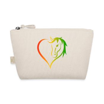 Neon Heart Life Is Better With Horses Design - Bio-Täschchen - Natur - Vorne