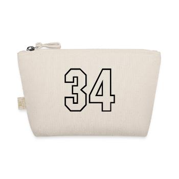34 years jersey number 34 t-shirt sports jersey 34 - Organic Pouch - nature - Front