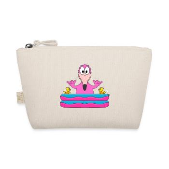 FLAMINGO - PLANSCHBECKEN - SOMMER - BADEN - SHAKA - Bio-Täschchen - Natur - Vorne