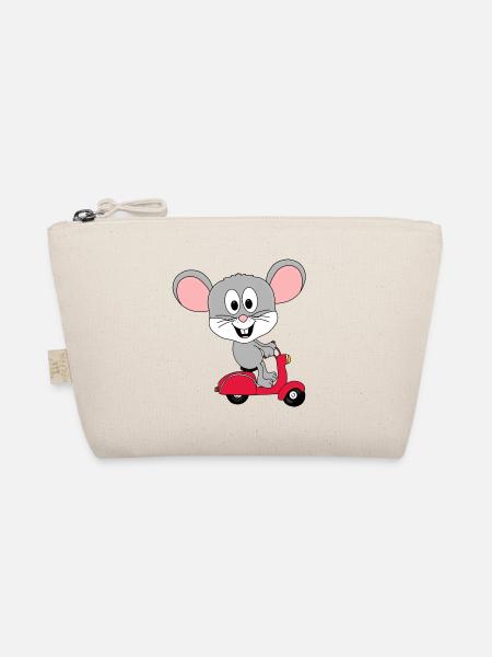 ROLLER - MAUS - TIER - KIND - BABY - Bio-Täschchen - Natur