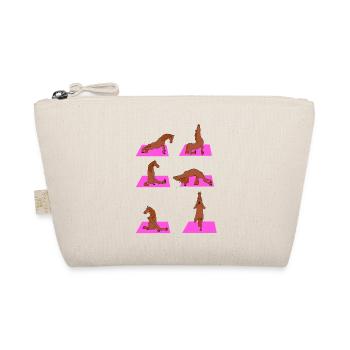 Yoga Life Is Better With Horses Design Horsing - Organic Pouch - nature - Front
