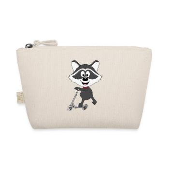 WASCHBÄR - ROLLER - TIER - KIND - BABY - SPORT - Bio-Täschchen - Natur - Vorne