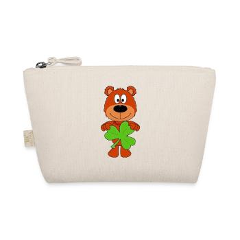 TEDDY - BÄR - TEDDYBÄR - KLEE - KLEEBLATT - Bio-Täschchen - Natur - Vorne