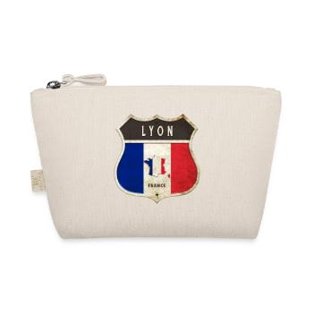 Lyon France Coat of Arms Flags Design - Organic Pouch - nature - Front