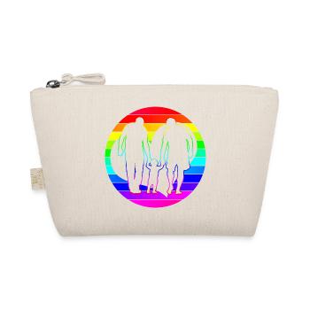 Cœur arc-en-ciel papa et papa grand-père et grand-père - Trousse biologique - nature - Devant